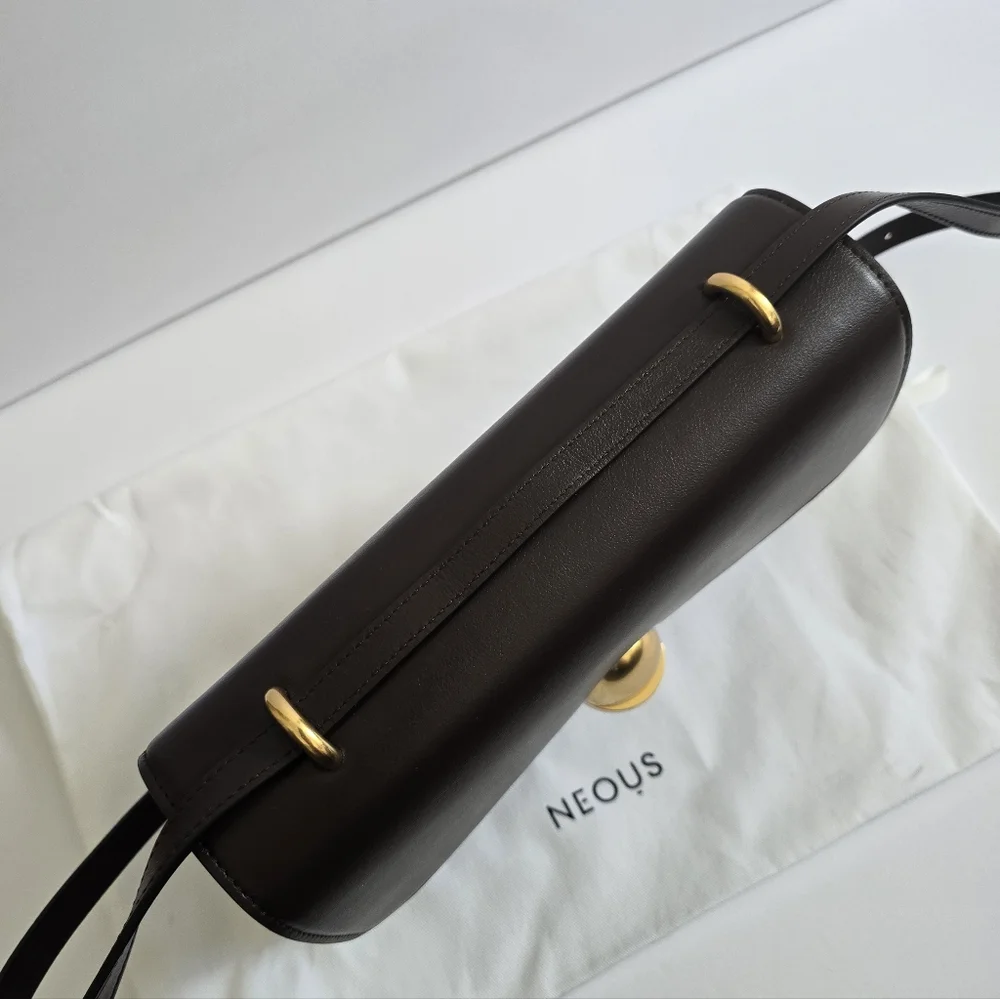 Neous Phoenix Leather Shoulder Bag Dark Chocolate - Picture 11 of 15